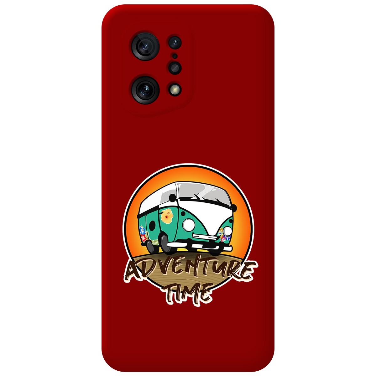 Funda Silicona Líquida Roja para Oppo Find X5 5G diseño Adventure Time Dibujos