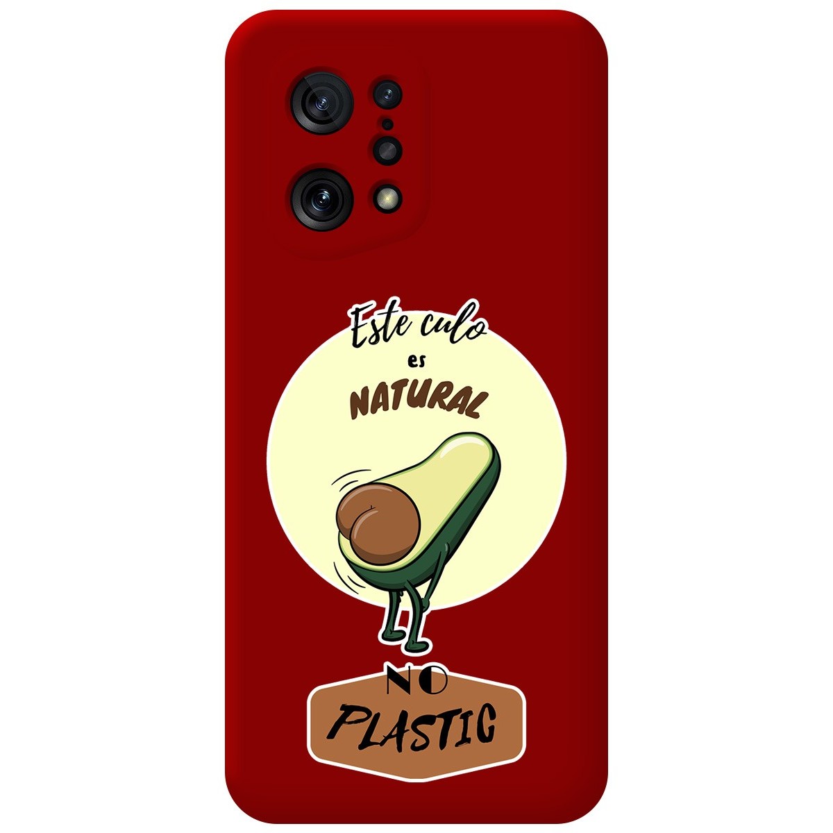 Funda Silicona Líquida Roja para Oppo Find X5 5G diseño Culo Natural Dibujos