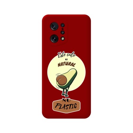 Funda Silicona Líquida Roja para Oppo Find X5 5G diseño Culo Natural Dibujos