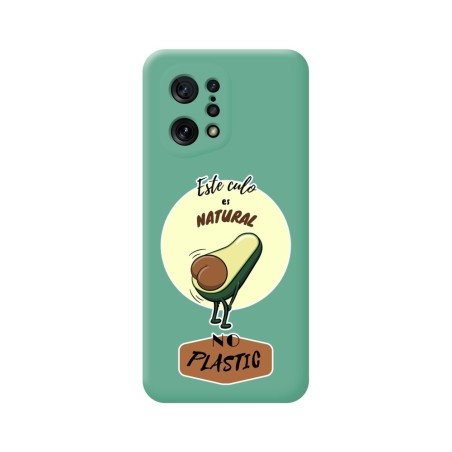 Funda Silicona Líquida Verde para Oppo Find X5 5G diseño Culo Natural Dibujos