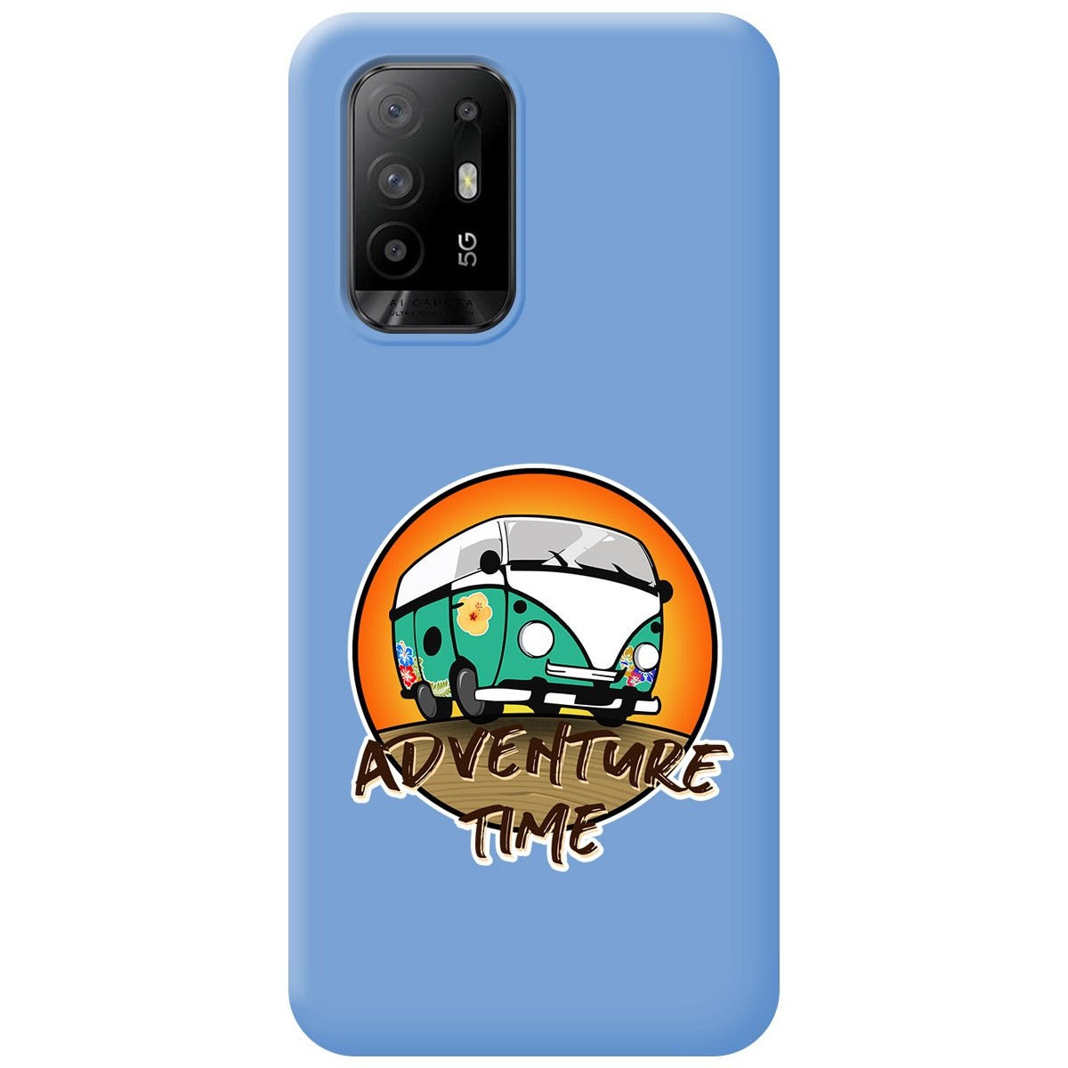 Funda Silicona Líquida Azul para Oppo A94 5G diseño Adventure Time Dibujos