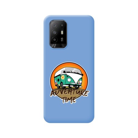 Funda Silicona Líquida Azul para Oppo A94 5G diseño Adventure Time Dibujos