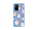 Funda Silicona Líquida Azul para Oppo A94 5G diseño Cerdos Dibujos