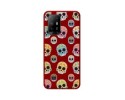 Funda Silicona Líquida Roja para Oppo A94 5G diseño Catrina Dibujos