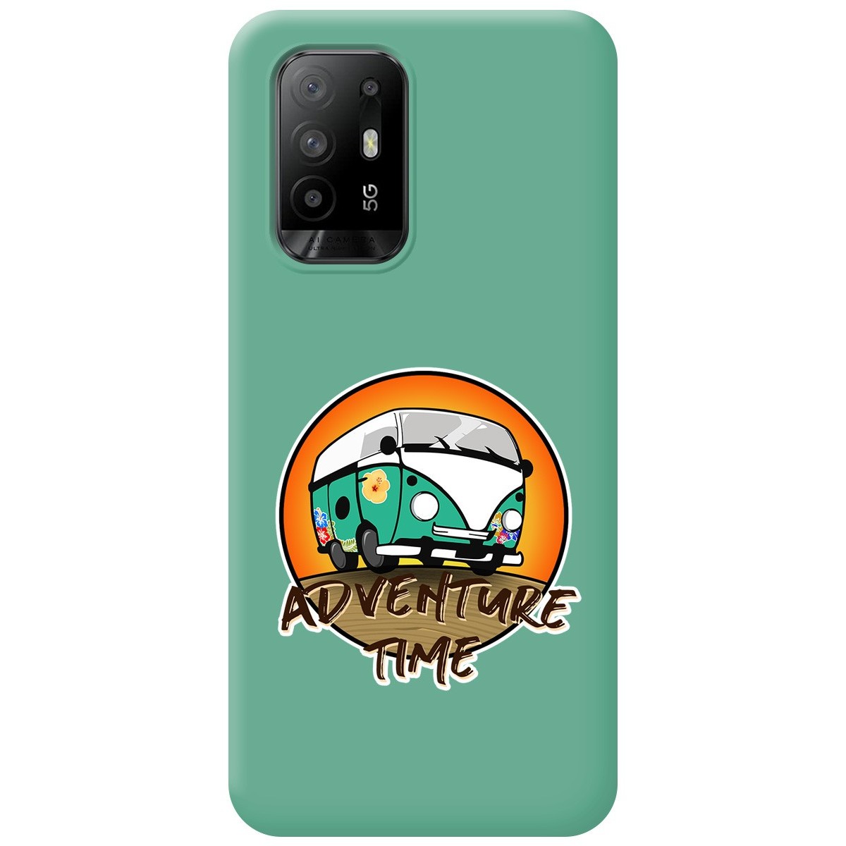 Funda Silicona Líquida Verde para Oppo A94 5G diseño Adventure Time Dibujos