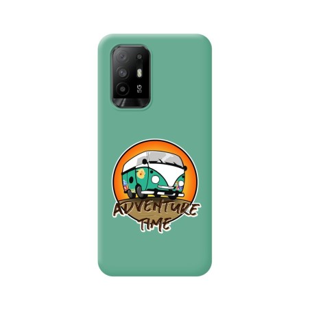 Funda Silicona Líquida Verde para Oppo A94 5G diseño Adventure Time Dibujos