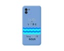 Funda Silicona Líquida Azul para Samsung Galaxy A03 diseño Agua Dibujos