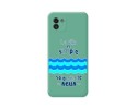 Funda Silicona Líquida Verde para Samsung Galaxy A03 diseño Agua Dibujos