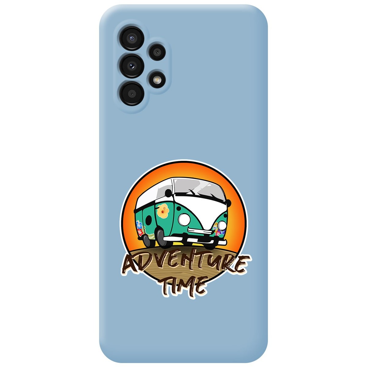 Funda Silicona Líquida Azul para Samsung Galaxy A13 4G diseño Adventure Time Dibujos