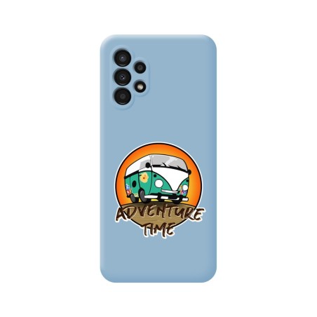 Funda Silicona Líquida Azul para Samsung Galaxy A13 4G diseño Adventure Time Dibujos