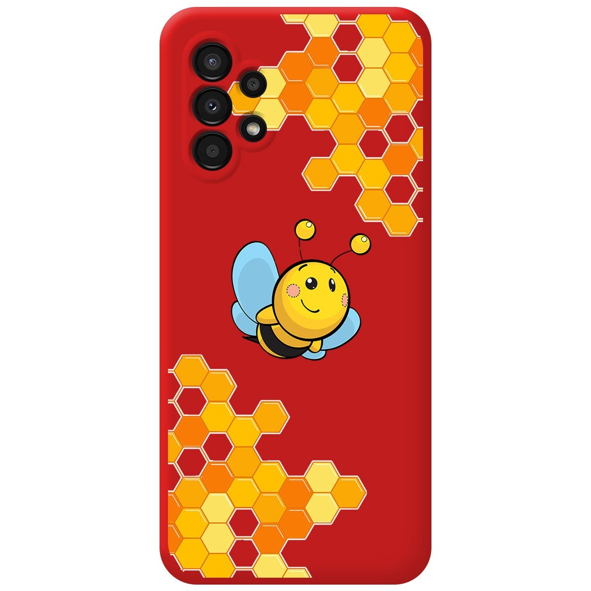 Funda Silicona Líquida Roja para Samsung Galaxy A13 4G diseño Abeja Dibujos