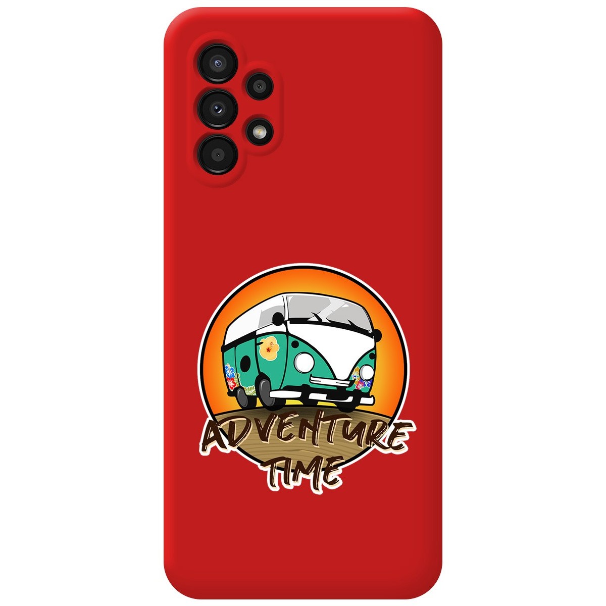 Funda Silicona Líquida Roja para Samsung Galaxy A13 4G diseño Adventure Time Dibujos
