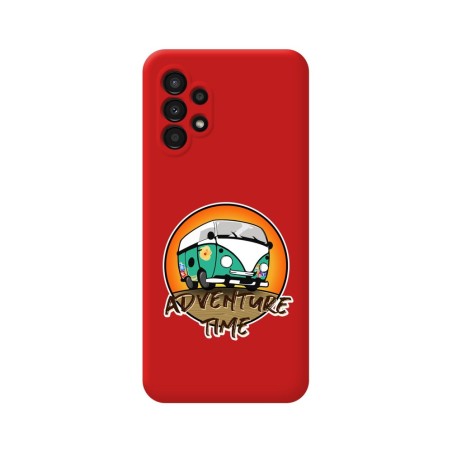 Funda Silicona Líquida Roja para Samsung Galaxy A13 4G diseño Adventure Time Dibujos