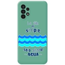 Funda Silicona Líquida Verde para Samsung Galaxy A13 4G diseño Agua Dibujos