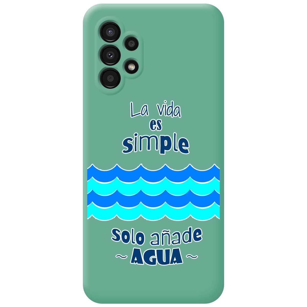 Funda Silicona Líquida Verde para Samsung Galaxy A13 4G diseño Agua Dibujos