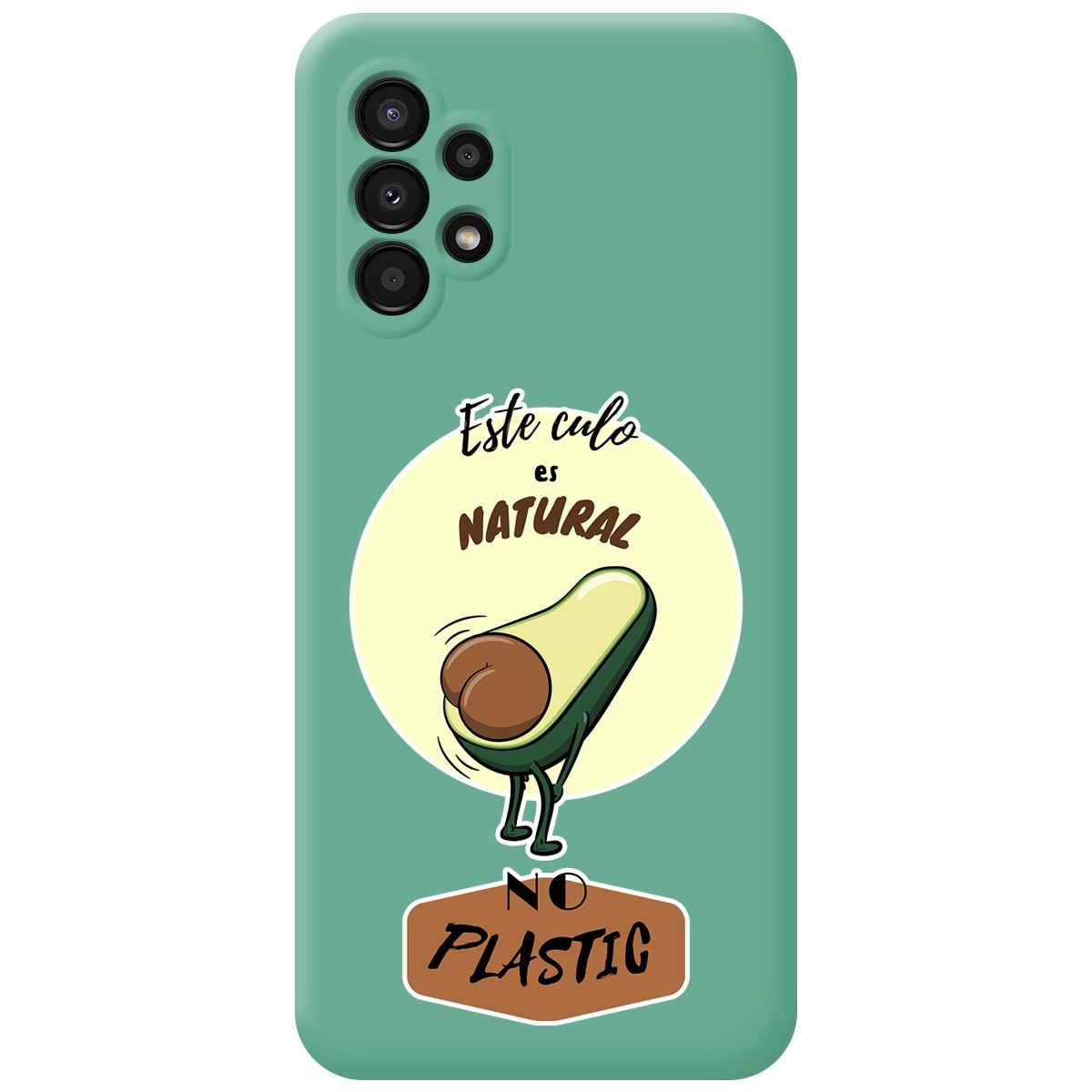 Funda Silicona Líquida Verde para Samsung Galaxy A13 4G diseño Culo Natural Dibujos