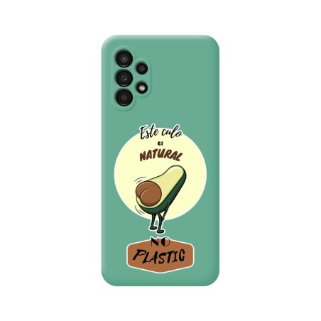 Funda Silicona Líquida Verde para Samsung Galaxy A13 4G diseño Culo Natural Dibujos