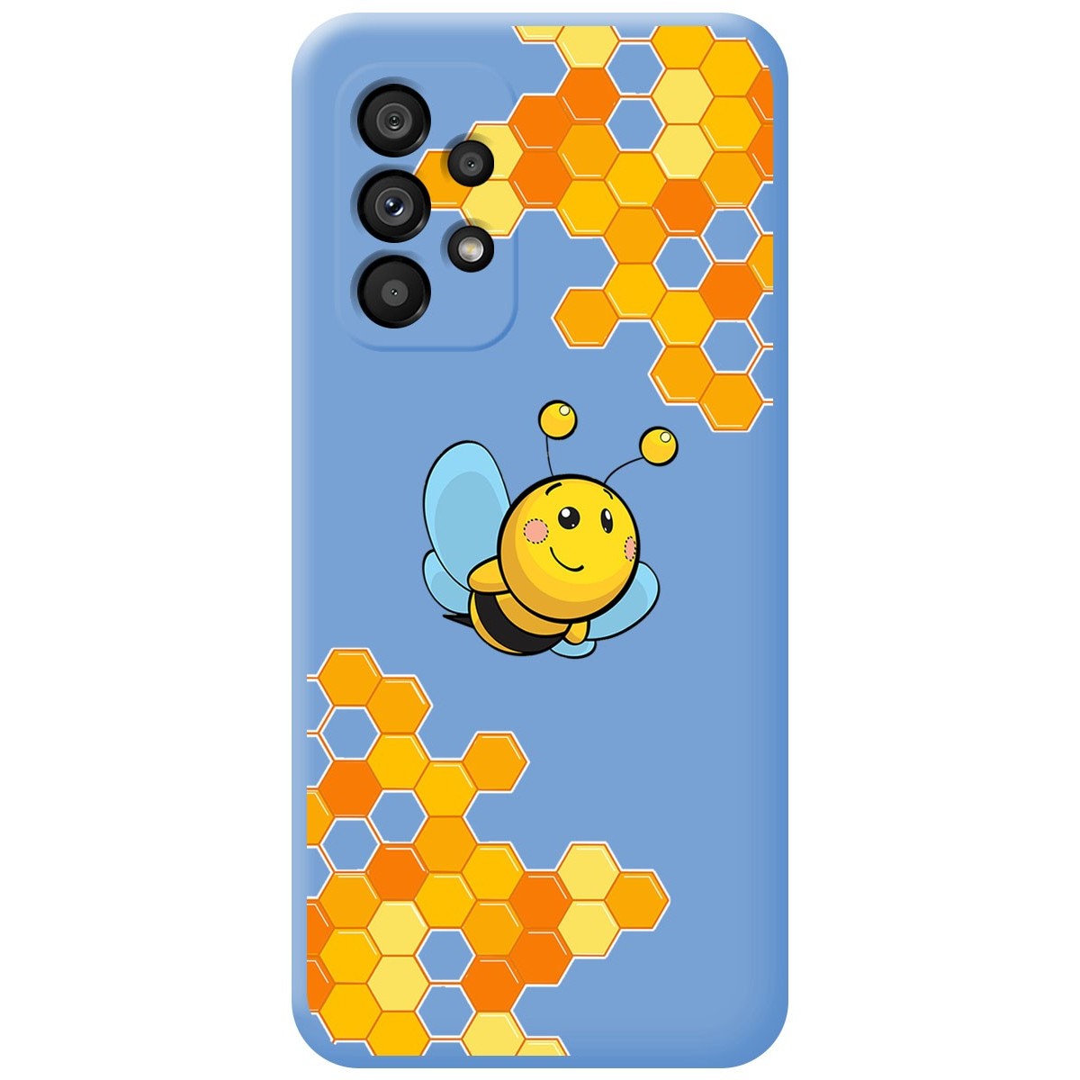 Funda Silicona Líquida Azul para Samsung Galaxy A53 5G diseño Abeja Dibujos