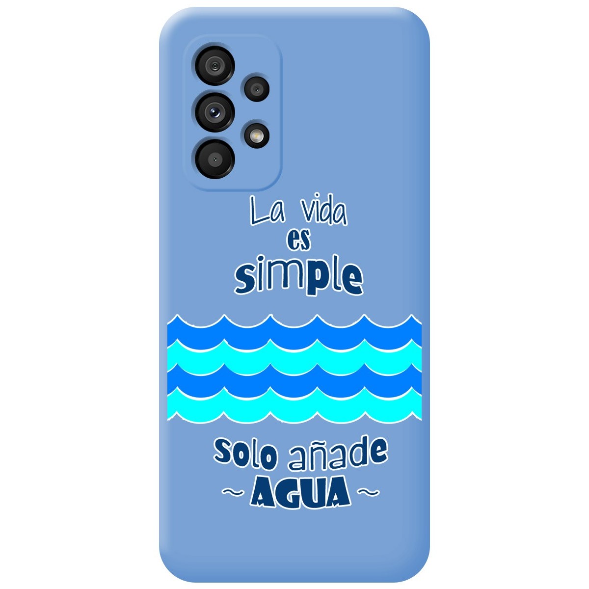 Funda Silicona Líquida Azul para Samsung Galaxy A53 5G diseño Agua Dibujos