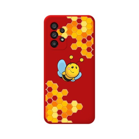 Funda Silicona Líquida Roja para Samsung Galaxy A53 5G diseño Abeja Dibujos