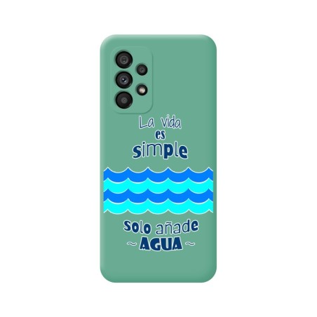 Funda Silicona Líquida Verde para Samsung Galaxy A53 5G diseño Agua Dibujos