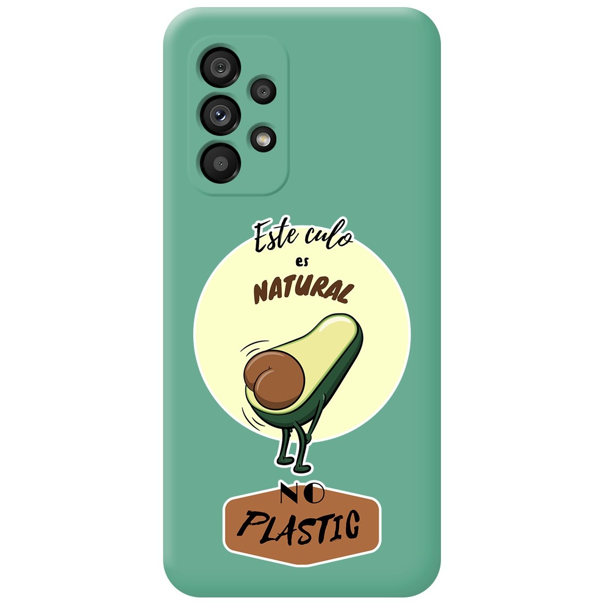Funda Silicona Líquida Verde para Samsung Galaxy A53 5G diseño Culo Natural Dibujos