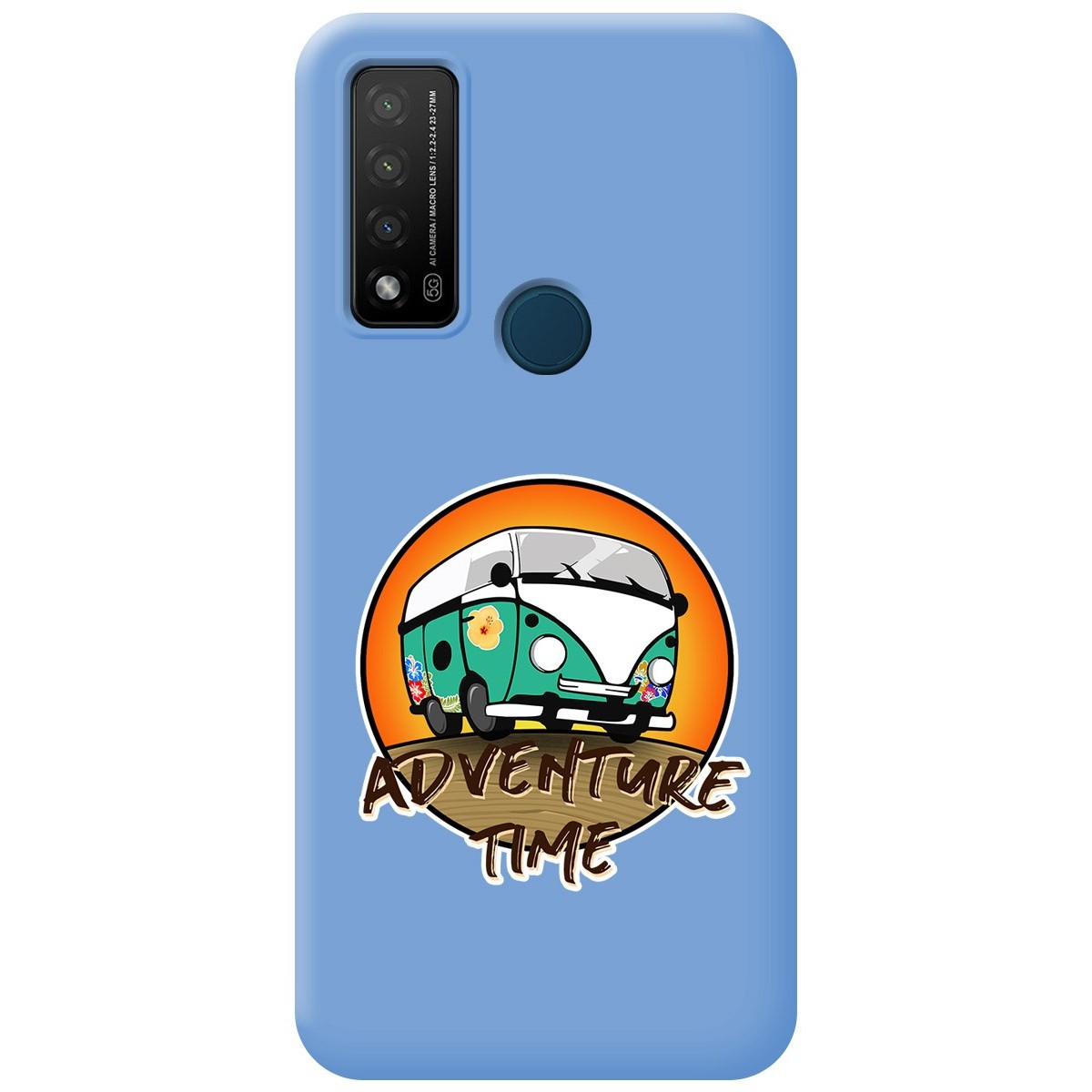 Funda Silicona Líquida Azul para TCL 20 R 5G diseño Adventure Time Dibujos