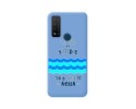 Funda Silicona Líquida Azul para TCL 20 R 5G diseño Agua Dibujos
