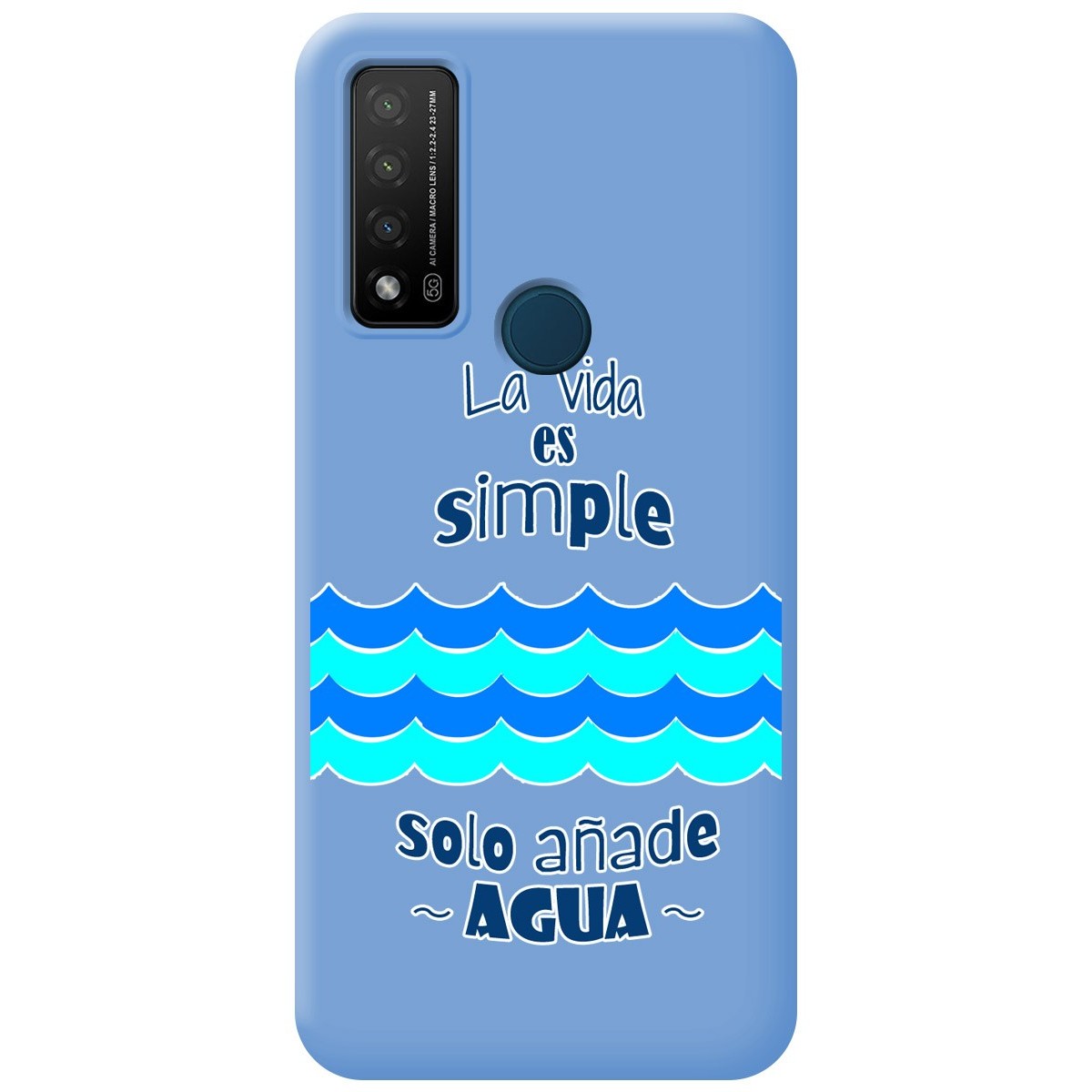 Funda Silicona Líquida Azul para TCL 20 R 5G diseño Agua Dibujos
