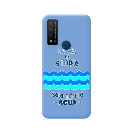 Funda Silicona Líquida Azul para TCL 20 R 5G diseño Agua Dibujos