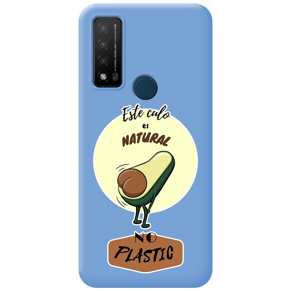 Funda Silicona Líquida Azul para TCL 20 R 5G diseño Culo Natural Dibujos