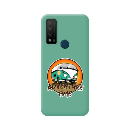 Funda Silicona Líquida Verde para TCL 20 R 5G diseño Adventure Time Dibujos