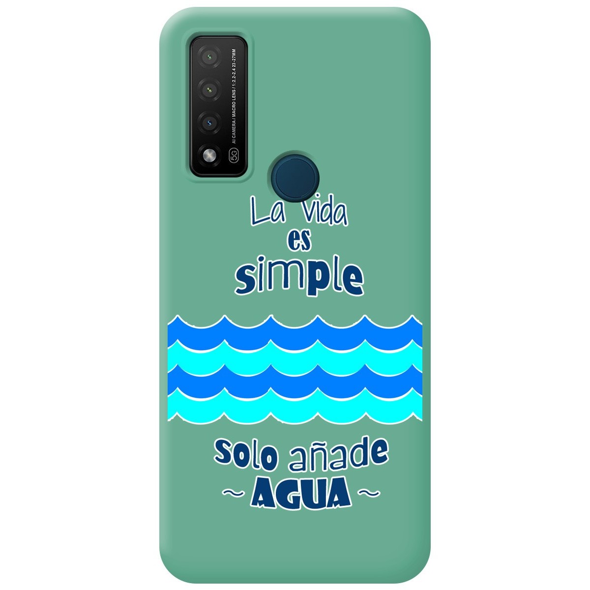 Funda Silicona Líquida Verde para TCL 20 R 5G diseño Agua Dibujos