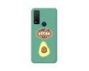 Funda Silicona Líquida Verde para TCL 20 R 5G diseño Vegan Life Dibujos