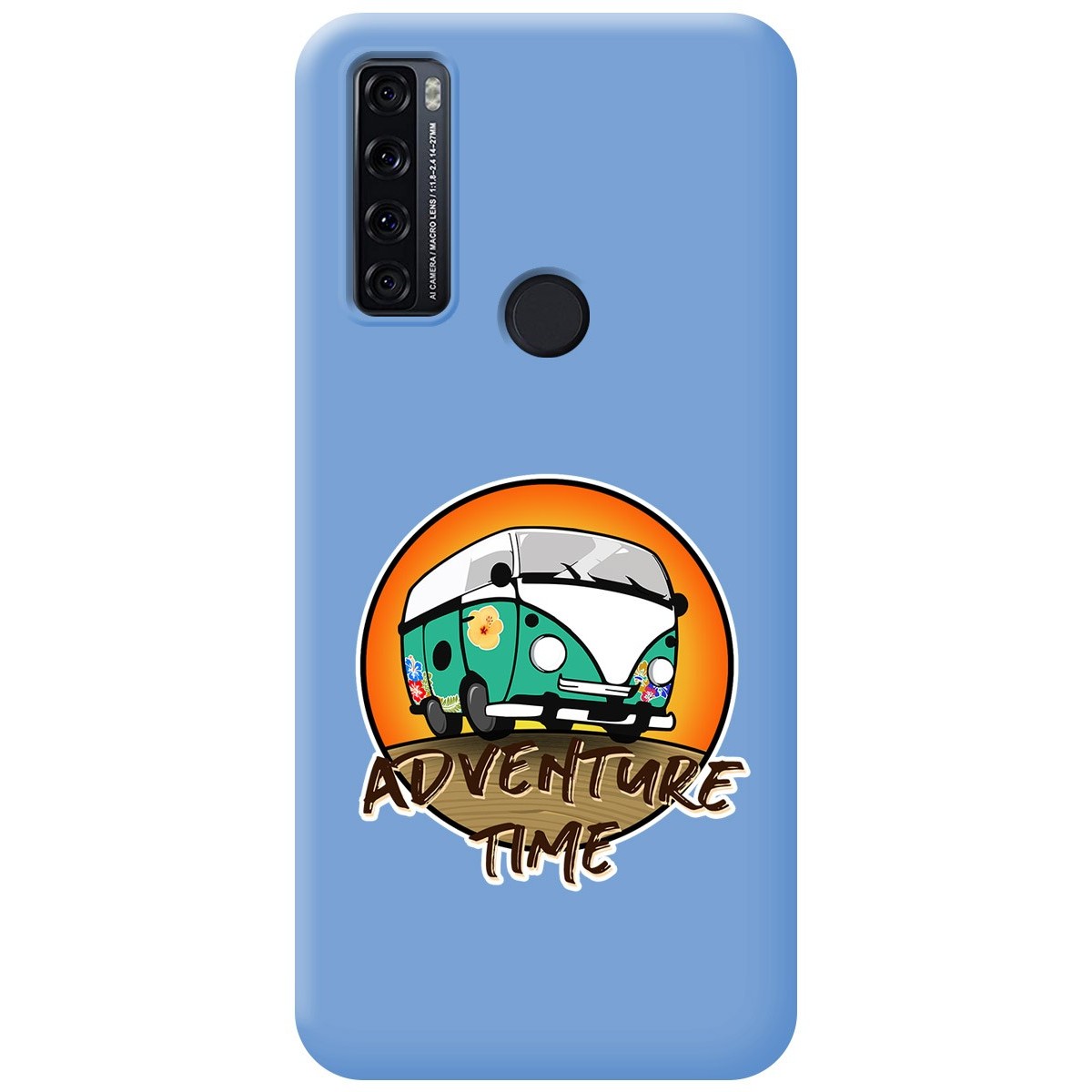 Funda Silicona Líquida Azul para TCL 20 SE diseño Adventure Time Dibujos
