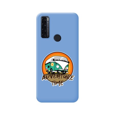 Funda Silicona Líquida Azul para TCL 20 SE diseño Adventure Time Dibujos