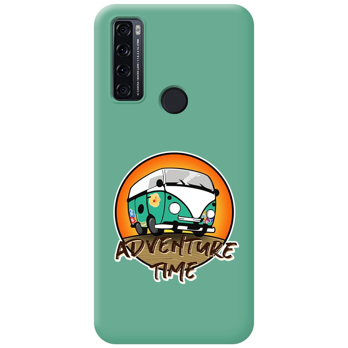 Funda Silicona Líquida Verde para TCL 20 SE diseño Adventure Time Dibujos