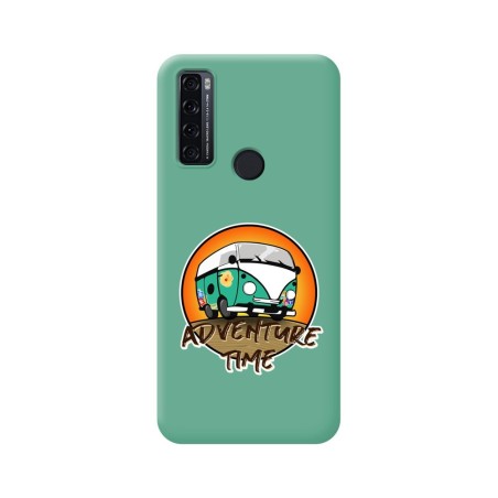 Funda Silicona Líquida Verde para TCL 20 SE diseño Adventure Time Dibujos
