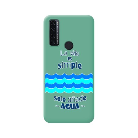 Funda Silicona Líquida Verde para TCL 20 SE diseño Agua Dibujos