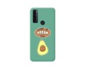 Funda Silicona Líquida Verde para TCL 20 SE diseño Vegan Life Dibujos