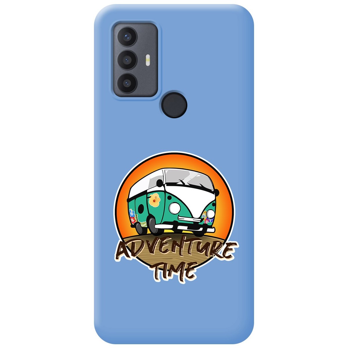 Funda Silicona Líquida Azul para TCL 30 SE / 30E / 306 diseño Adventure Time Dibujos