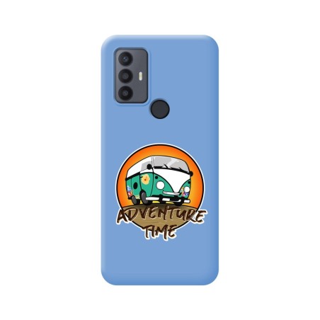 Funda Silicona Líquida Azul para TCL 30 SE / 30E / 306 diseño Adventure Time Dibujos