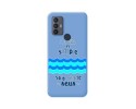 Funda Silicona Líquida Azul para TCL 30 SE / 30E / 306 diseño Agua Dibujos