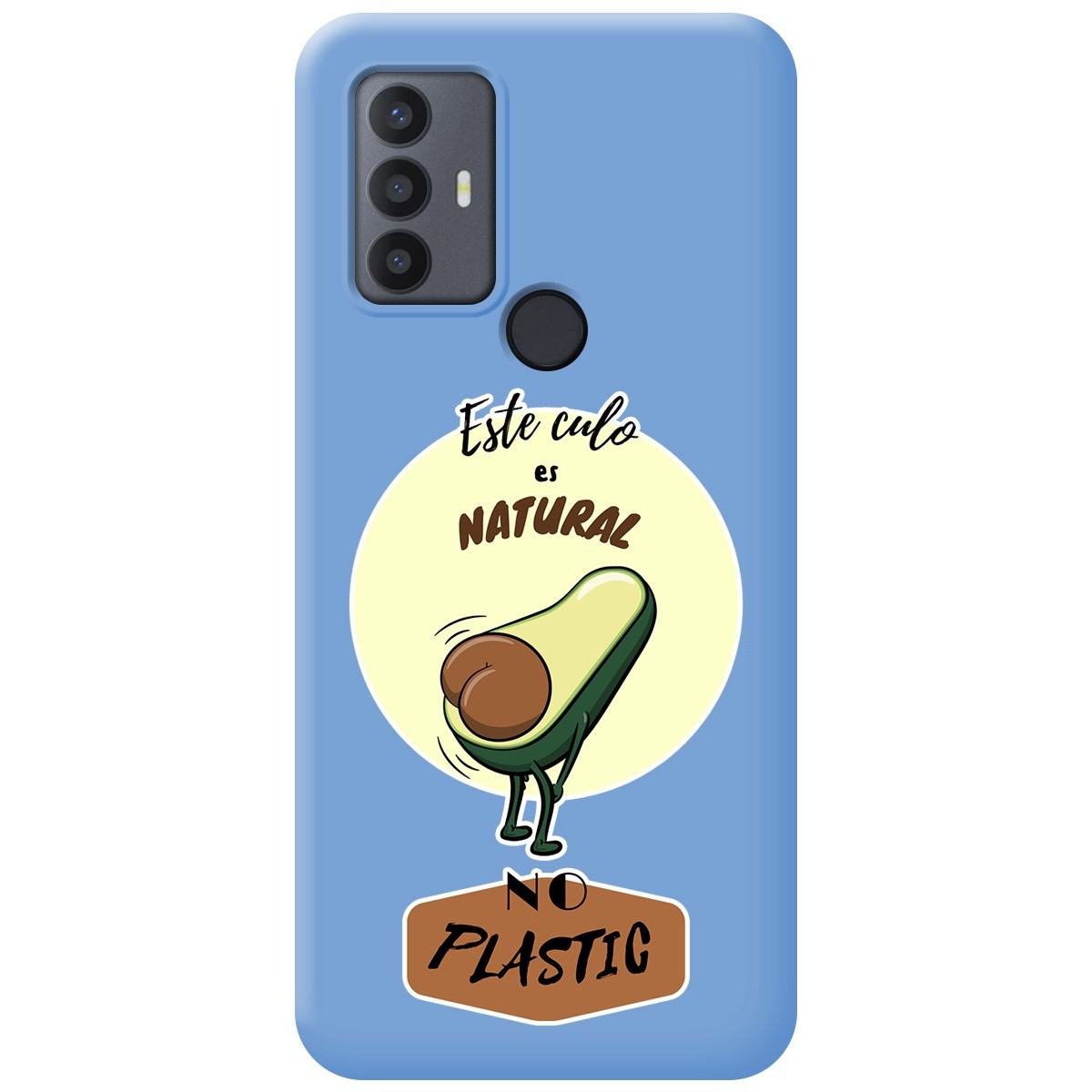 Funda Silicona Líquida Azul para TCL 30 SE / 30E / 306 diseño Culo Natural Dibujos