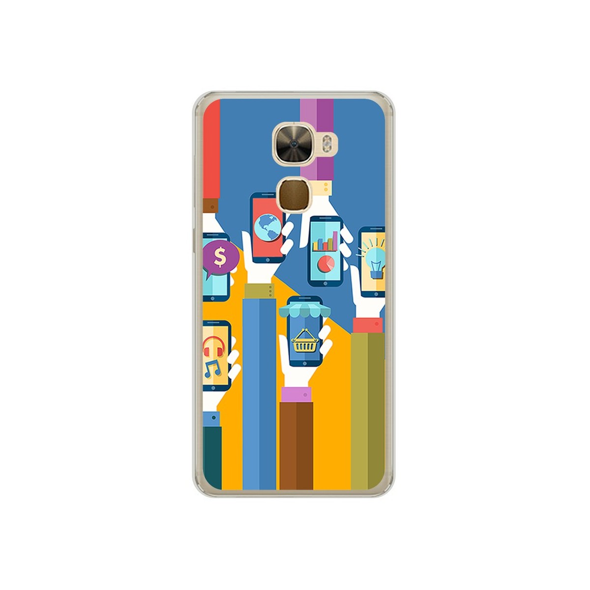 Funda Gel Tpu para Letv Le Pro3 / Pro3 Elite Diseño Apps Dibujos