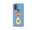 Funda Silicona Líquida Azul para TCL 30 SE / 30E / 306 diseño Vegan Life Dibujos