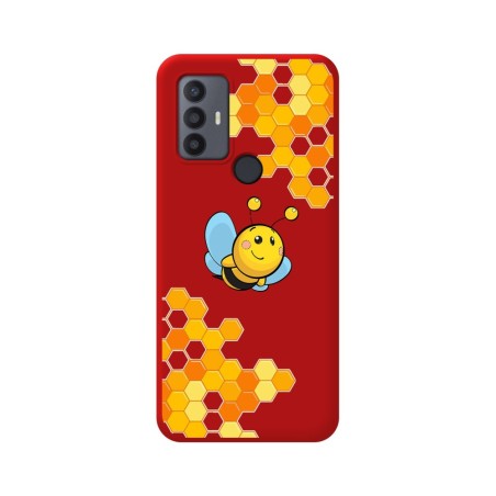 Funda Silicona Líquida Roja para TCL 30 SE / 30E / 306 diseño Abeja Dibujos