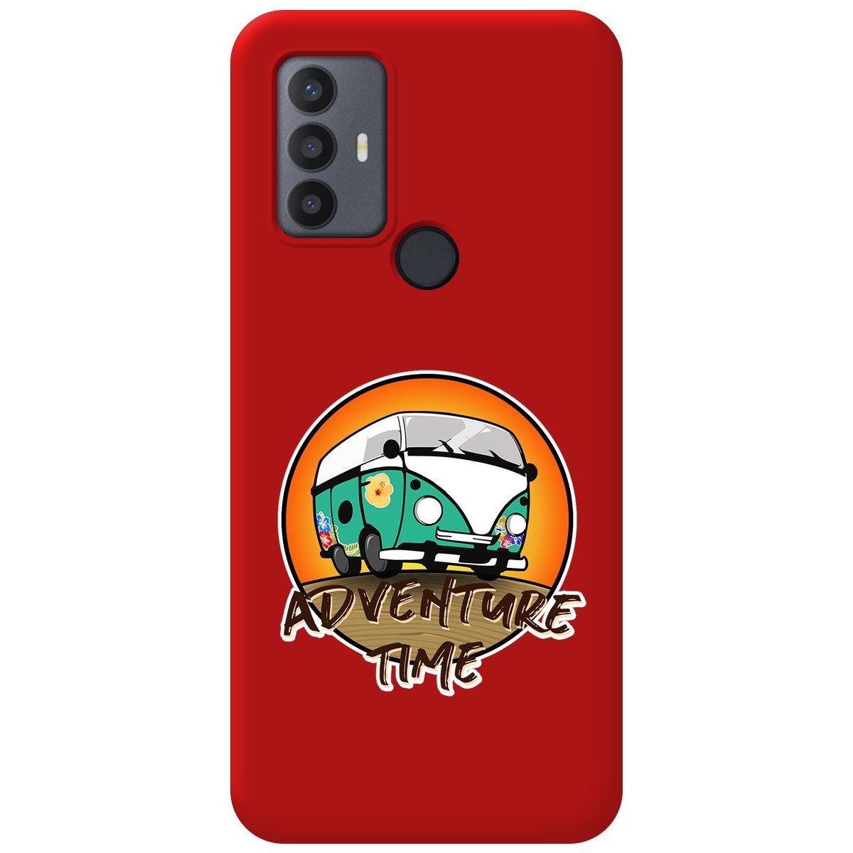 Funda Silicona Líquida Roja para TCL 30 SE / 30E / 306 diseño Adventure Time Dibujos