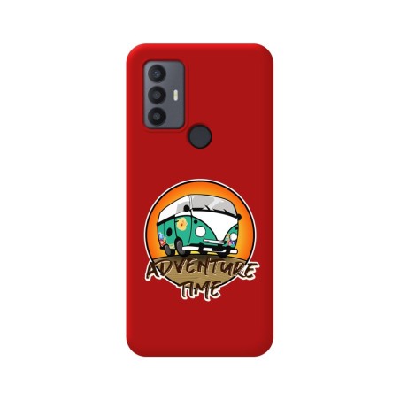 Funda Silicona Líquida Roja para TCL 30 SE / 30E / 306 diseño Adventure Time Dibujos