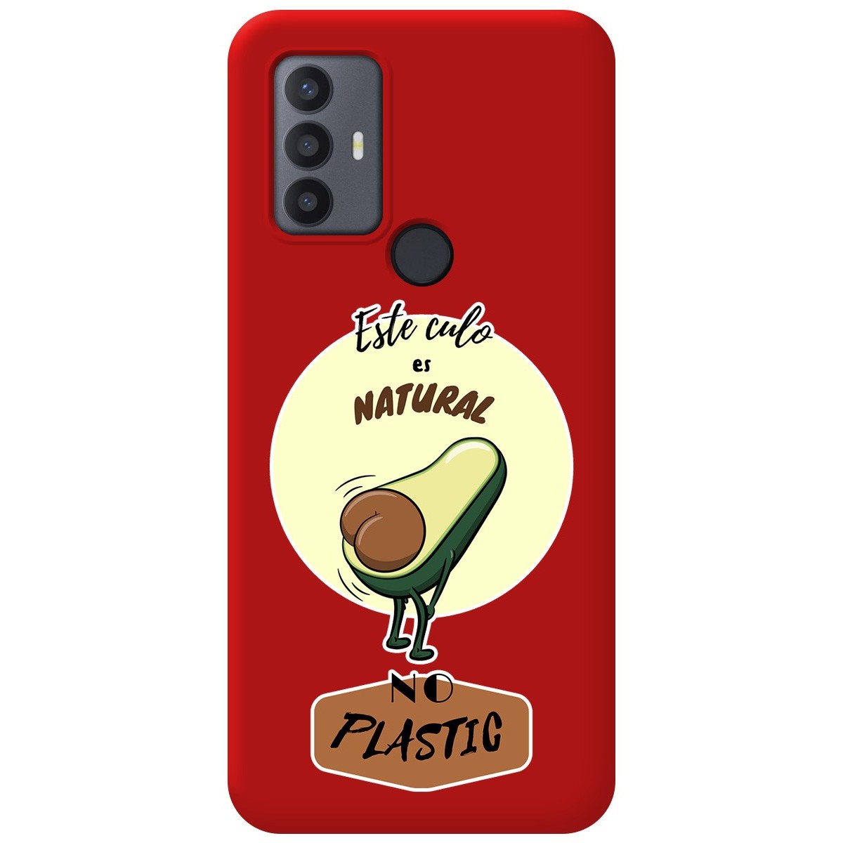 Funda Silicona Líquida Roja para TCL 30 SE / 30E / 306 diseño Culo Natural Dibujos